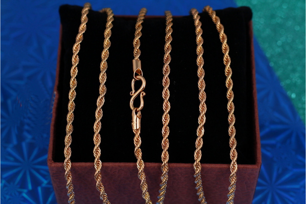 Ланцюг Xuping Jewelry канатик 45 см 3 мм золотистий