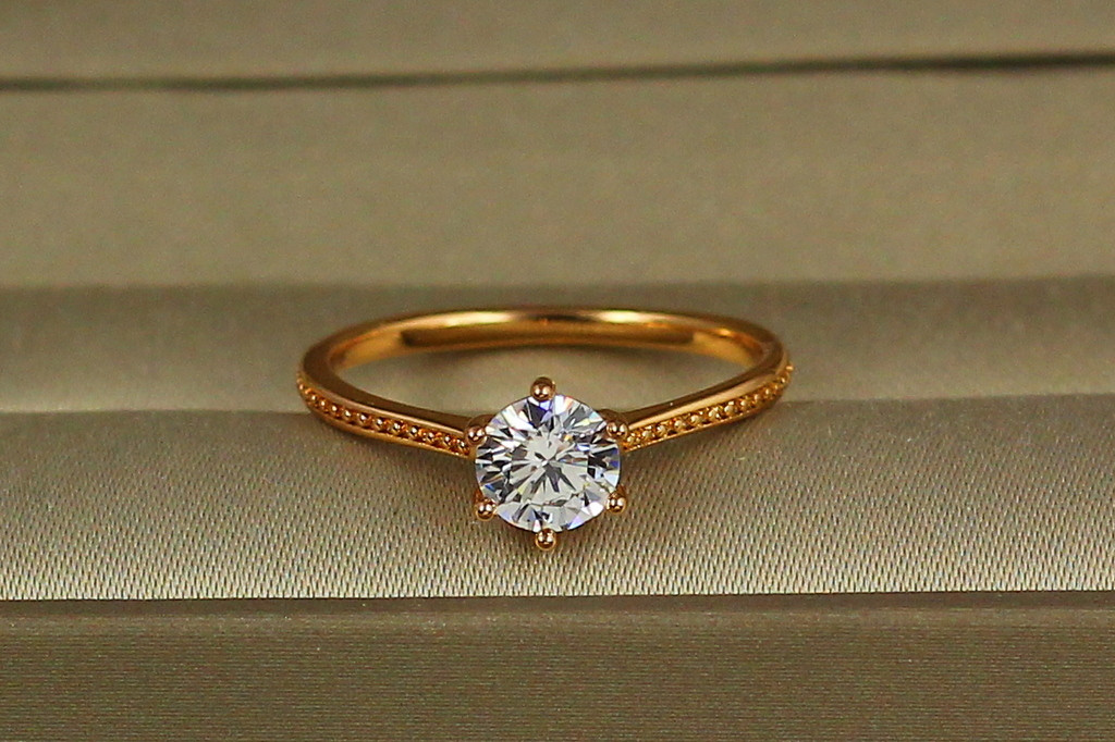 Кільце Xuping Jewelry Делікат 6 мм р 18 золотисте