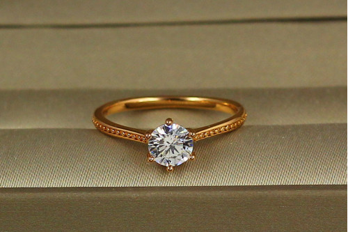Кільце Xuping Jewelry Делікат 6 мм р 18 золотисте