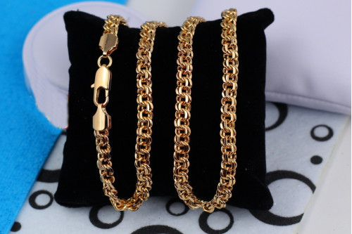 Ланцюг Xuping Jewelry круглий бісмарк 55 см 6 мм золотистий