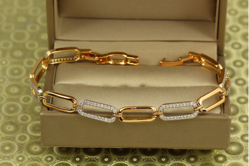 Браслет Xuping Jewelry Роскіш з родієм 21 см золотистий