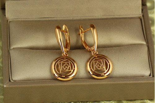 Сережки підвіски Xuping Jewelry Генезис 2,7 см золотисті