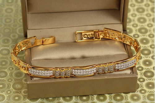 Браслет Xuping Jewelry Енігма з родієм 21 см 8 мм золотистий