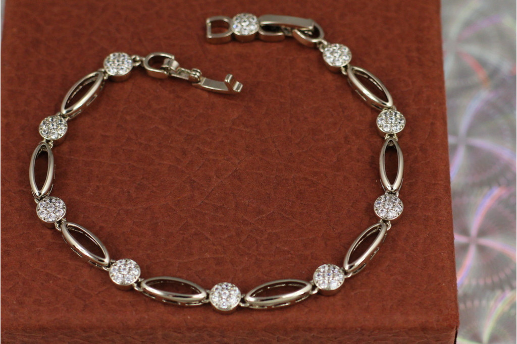 Браслет Xuping Jewelry еквілібр 21 см 5 мм сріблястий