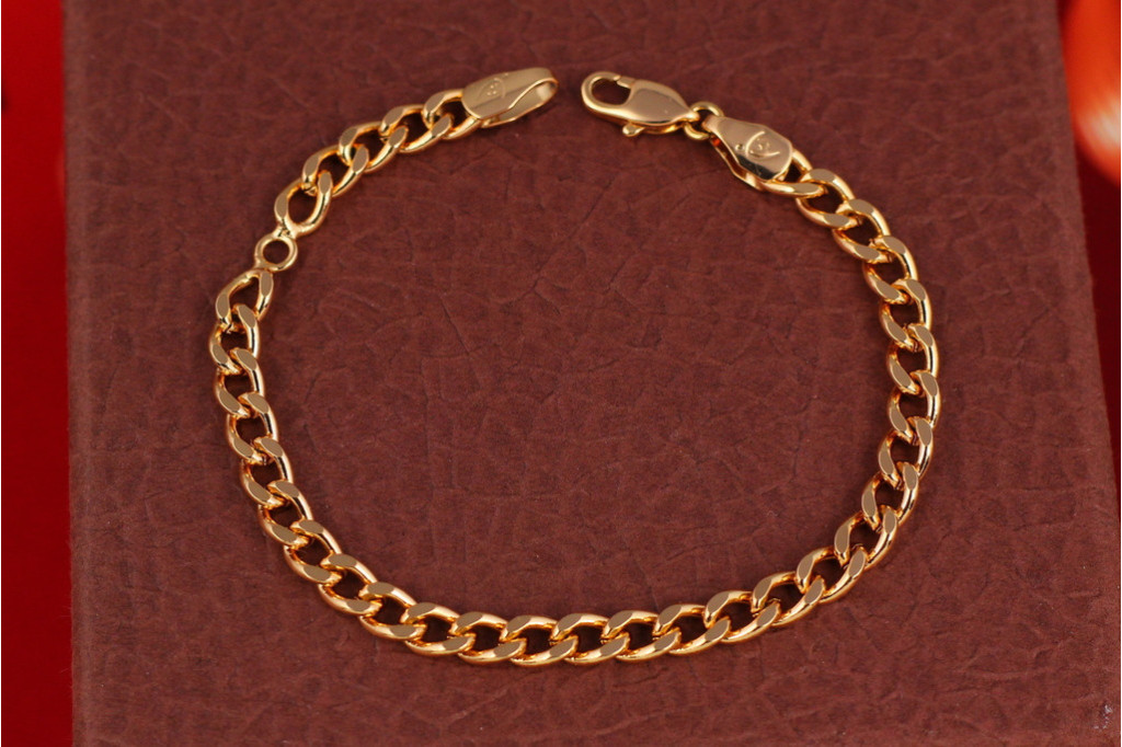 Браслет Xuping Jewelry панцирный 16 см 4 мм золотистый