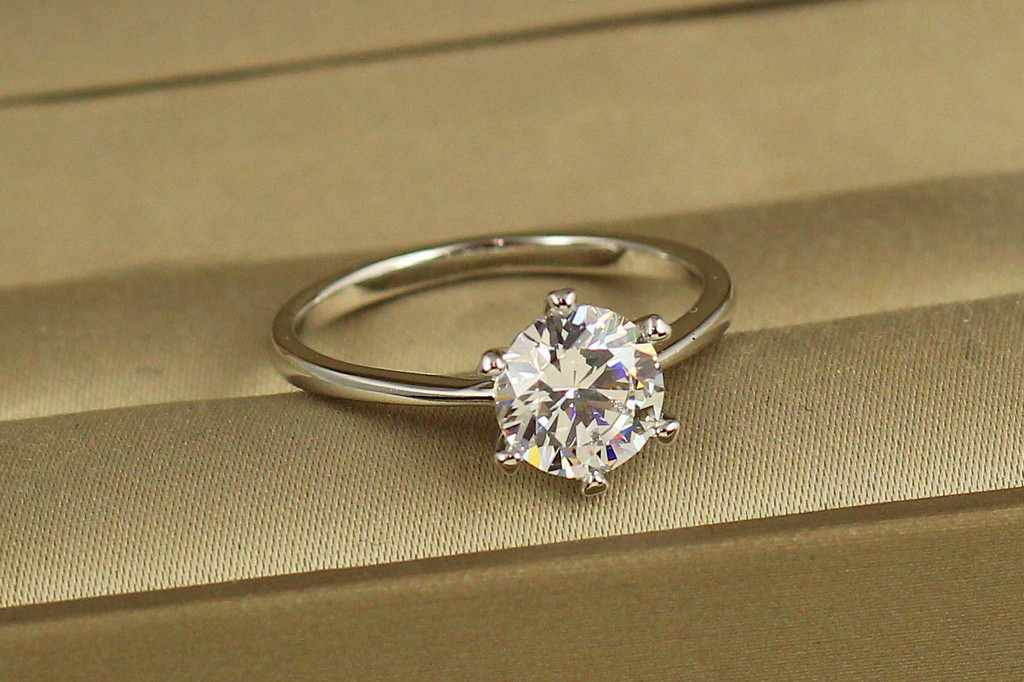 Кільце Xuping Jewelry Обітована р 18 сріблясте