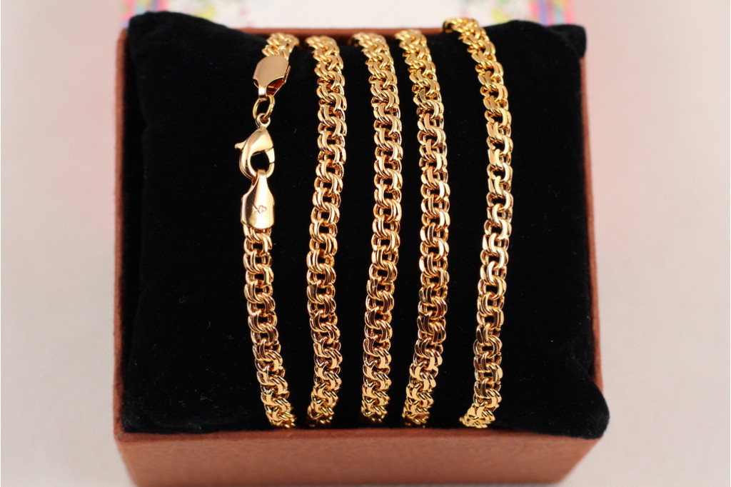 Ланцюг Xuping Jewelry круглий бісмарк 60 см 5 мм золотистий