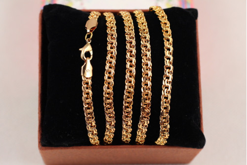 Ланцюг Xuping Jewelry круглий бісмарк 60 см 5 мм золотистий