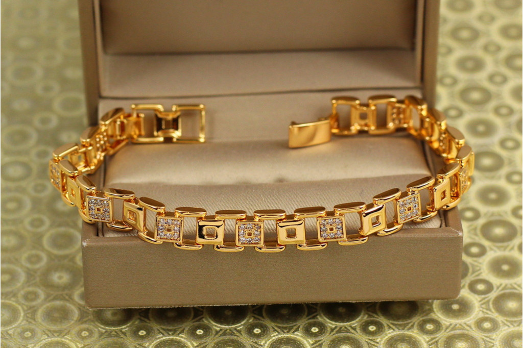 Браслет Xuping Jewelry тендітний союз 21 см 9 мм золотистий