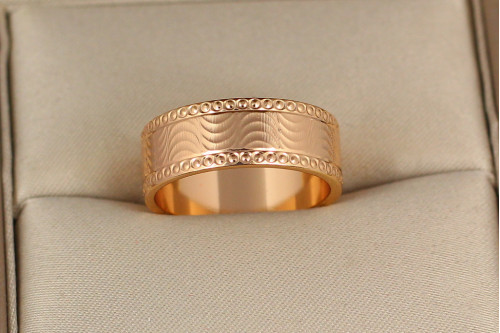 Обручка Xuping Jewelry американка рифлені хвилі 7 мм 17р золотиста