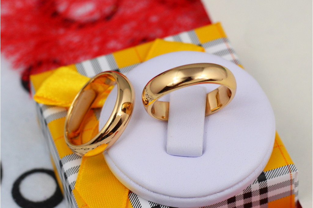 Обручка Xuping Jewelry класика 5 мм 15,16,17,21,23,24 золотисте 17