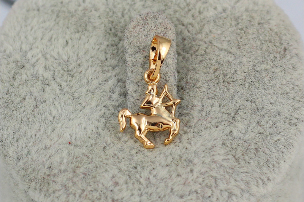 Кулон зодиак Xuping Jewelry стрелец 1,2 см золотистый