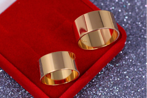 Обручка Xuping Jewelry американка 10 мм р 16,17,20,21,22,23,24 золотиста 17