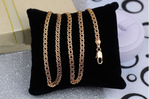 Ланцюг Xuping Jewelry ромб з огранюванням 45 см 4 мм золотистий