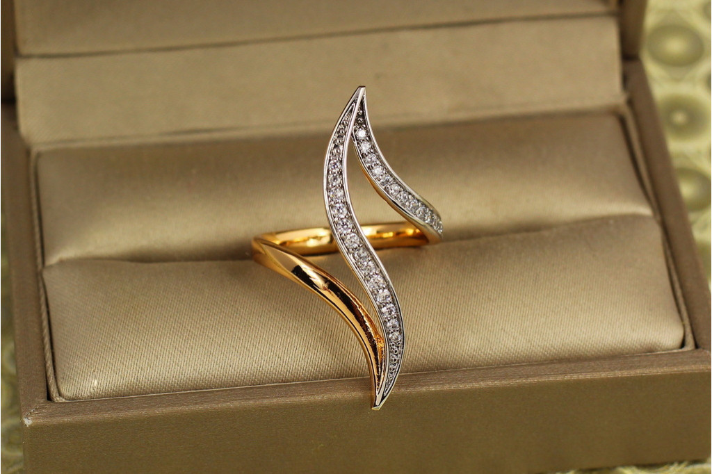Кільце Xuping Jewelry перстень лілія з родієм р 17 золотисте