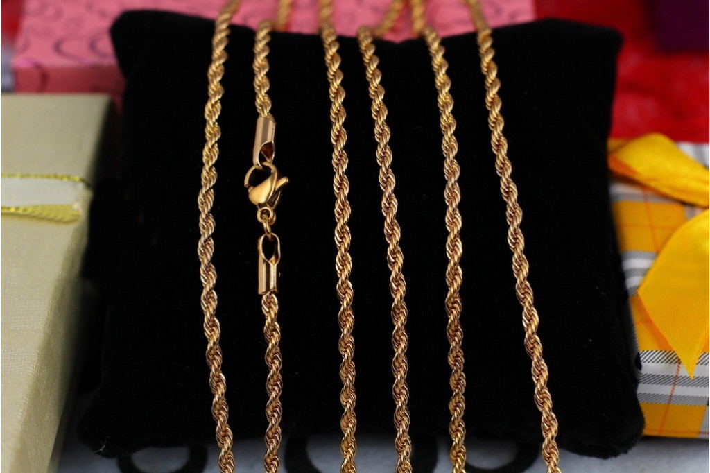 Ланцюг Xuping Jewelry канатик 50 см 2 мм золотистий
