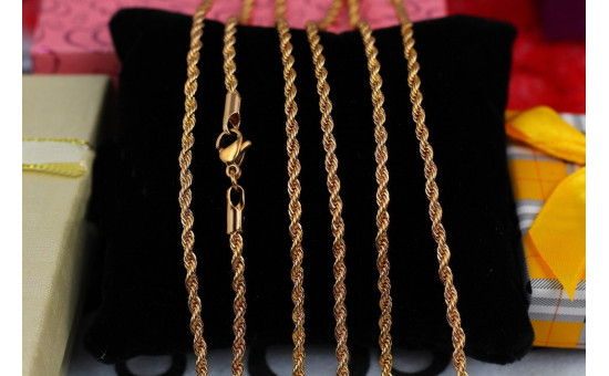 Ланцюг Xuping Jewelry канатик 50 см 2 мм золотистий
