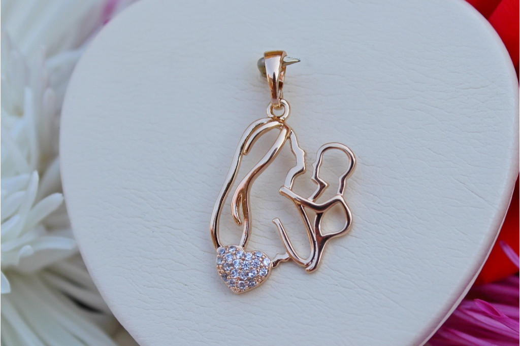 Кулон Xuping Jewelry  мать и дитя 2.3 см золотистый