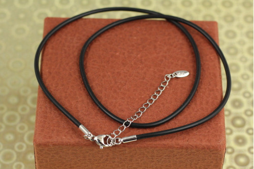 Шнурок каучук Xuping Jewelry 45 см 2 мм сріблястий