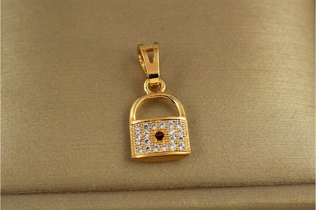 Кулон Xuping Jewelry Замок кохання 1,3 см золотистий