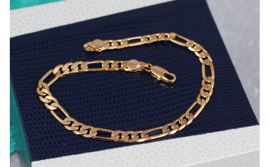 Браслет Xuping Jewelry фигаро 22 см 5 мм золотистый