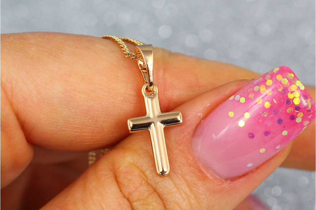 Крестик Xuping Jewelry 1.5 см золотистый