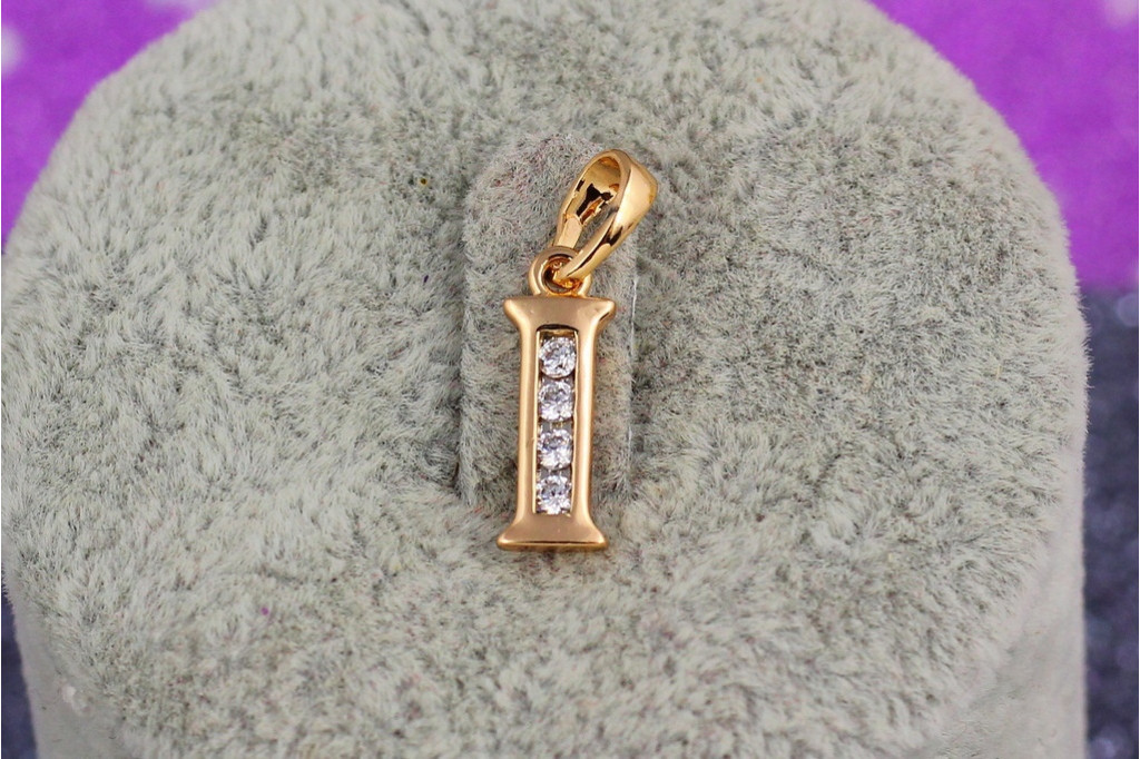 Кулон Xuping Jewelry літера I довжина 1,5 см золотистий