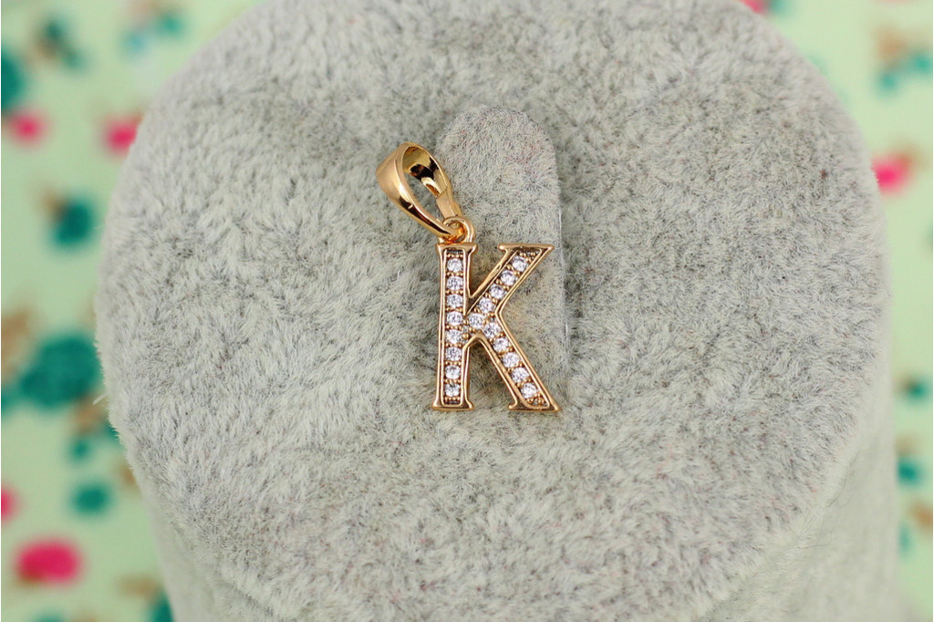 Кулон Xuping Jewelry літера К 1.2 см золотистий