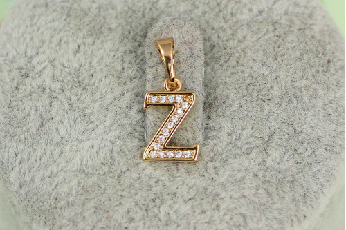 Кулон Xuping Jewelry буква Z 1,2 см золотистый