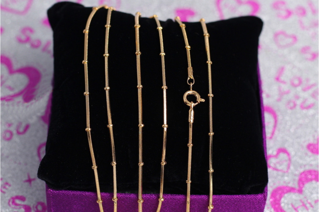 Ланцюг Xuping Jewelry джгут з кульками 45 см 2 мм золотистий