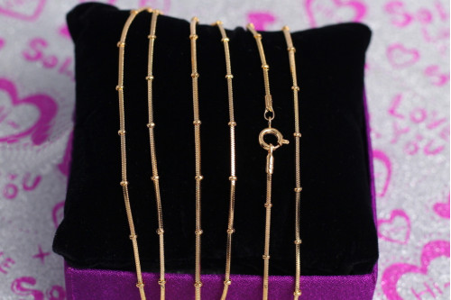 Цепь Xuping Jewelry жгут с шариками  45 см 2 мм золотистая