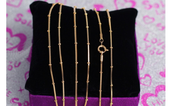 Ланцюг Xuping Jewelry джгут з кульками 45 см 2 мм золотистий