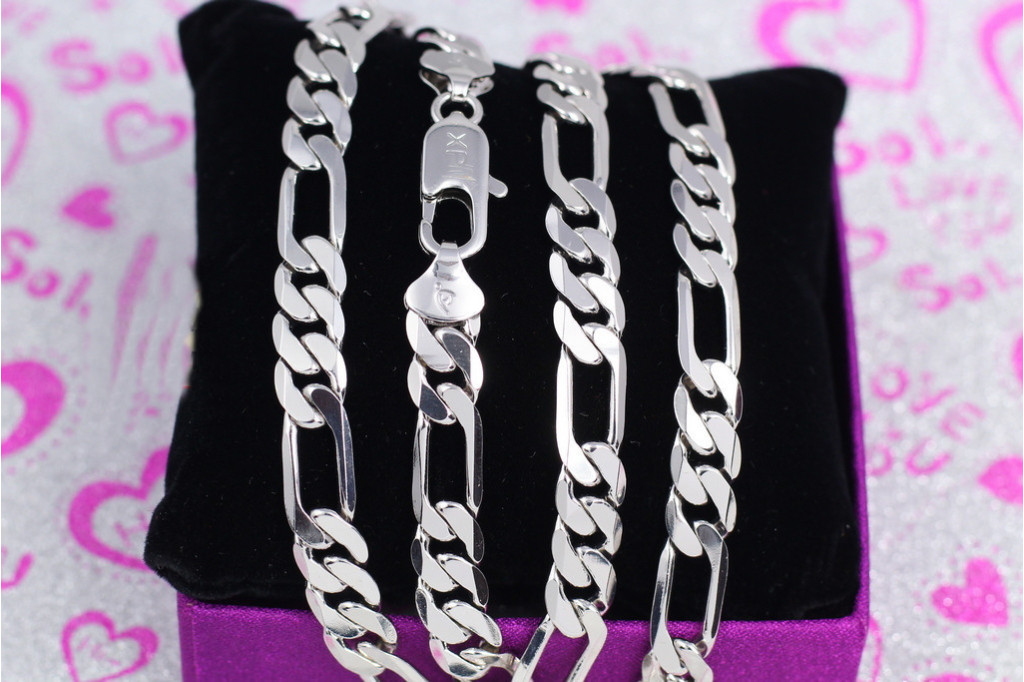 Ланцюг Xuping Jewelry фігаро 60 см 8 мм сріблястий