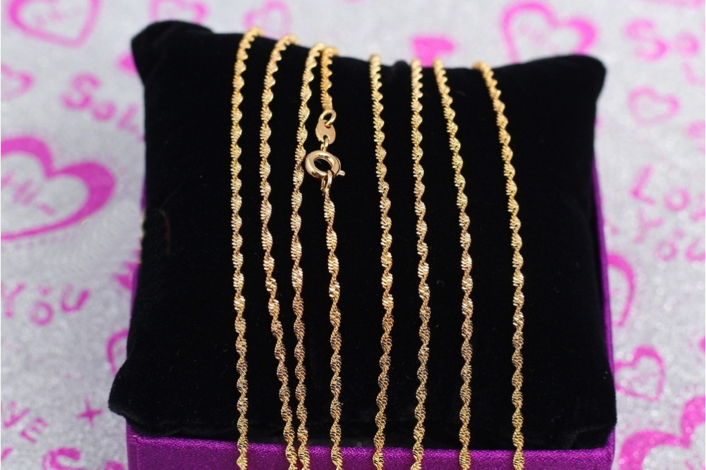 Ланцюг Xuping Jewelry спіраль 50 см 1,5 мм золотистий