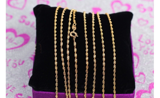 Ланцюг Xuping Jewelry спіраль 50 см 1,5 мм золотистий