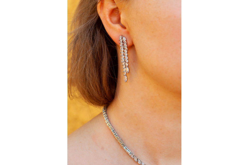 Комплект Колье и серьги Xuping Jewelry Дебора серебристые