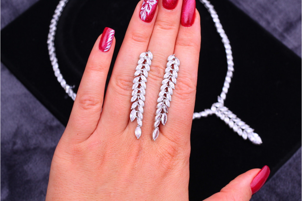 Комплект Колье и серьги Xuping Jewelry Дебора серебристые