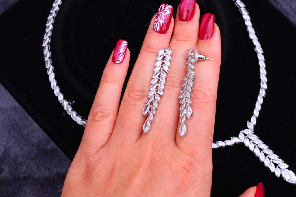 Комплект Колье и серьги Xuping Jewelry Дебора серебристые
