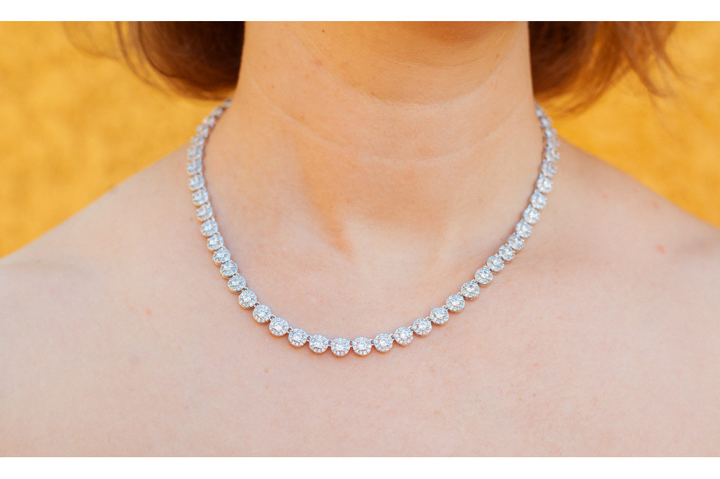 Комплект Колье и серьги Xuping Jewelry Ребека серебристые