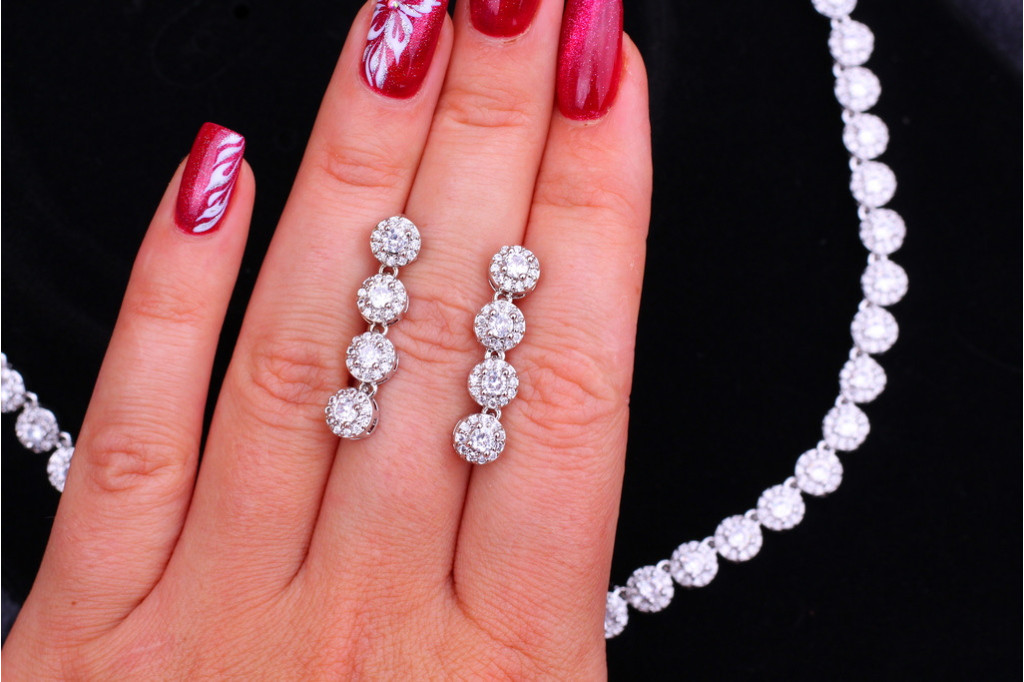 Комплект Колье и серьги Xuping Jewelry Ребека серебристые