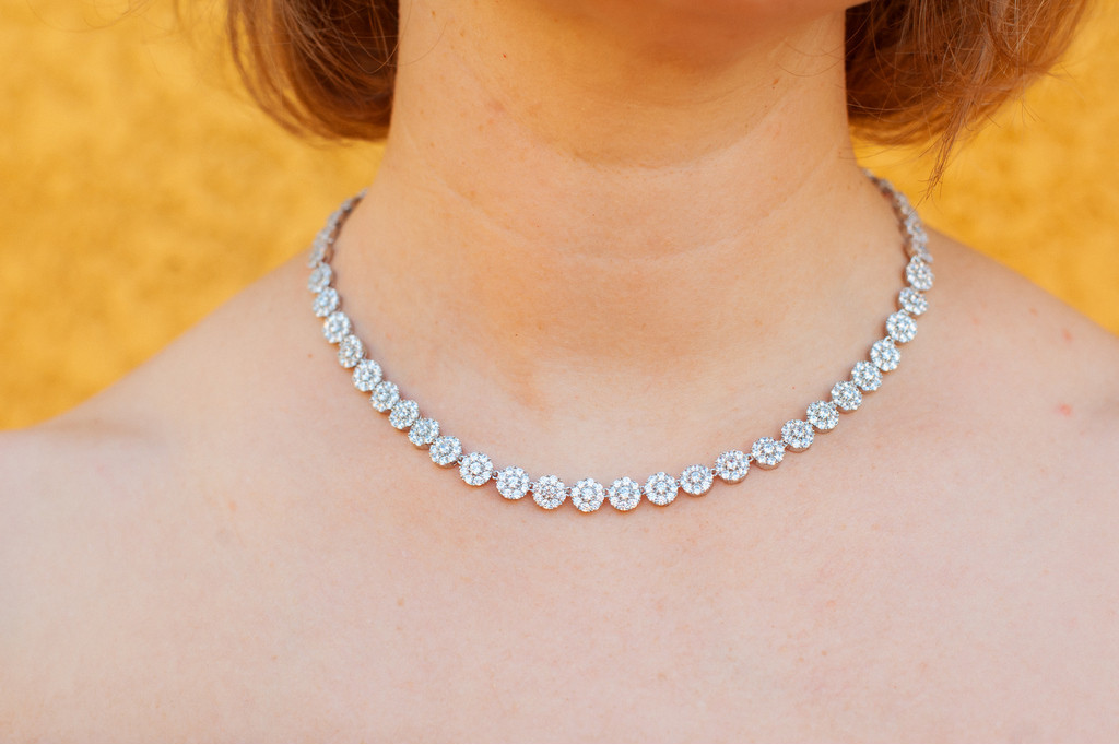 Комплект Кольє і сережки Xuping Jewelry Анабель сріблястий