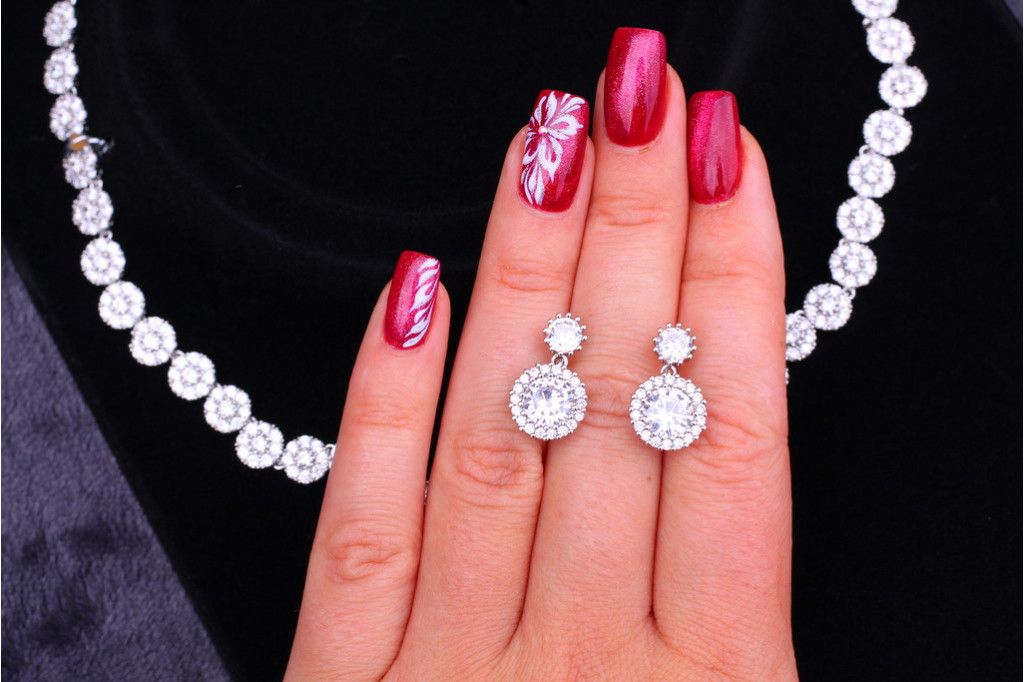 Комплект Кольє і сережки Xuping Jewelry Анабель сріблястий
