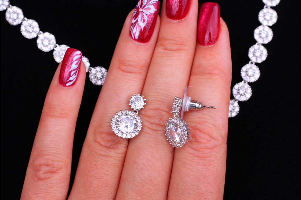 Комплект Кольє і сережки Xuping Jewelry Анабель сріблястий