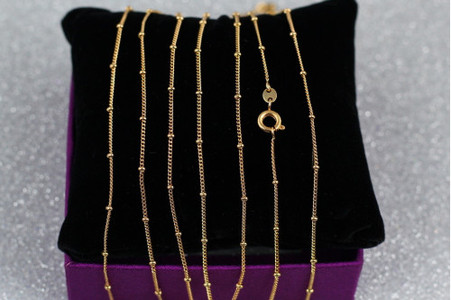 Ланцюг Xuping Jewelry панцирний 45 см 1 мм з кульками 2 мм золотистий