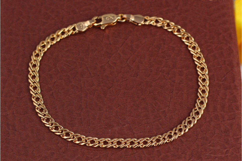 Браслет Xuping Jewelry ромб 19 см 4 мм золотистый