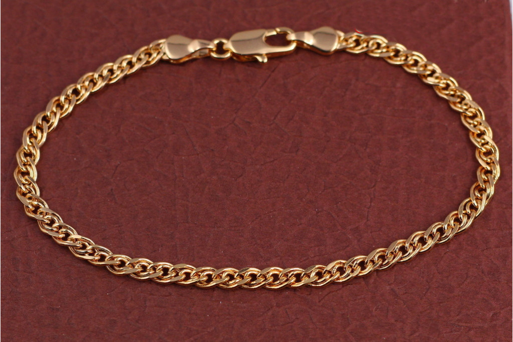Браслет Xuping Jewelry нонна 19 см 3.5 мм золотистый