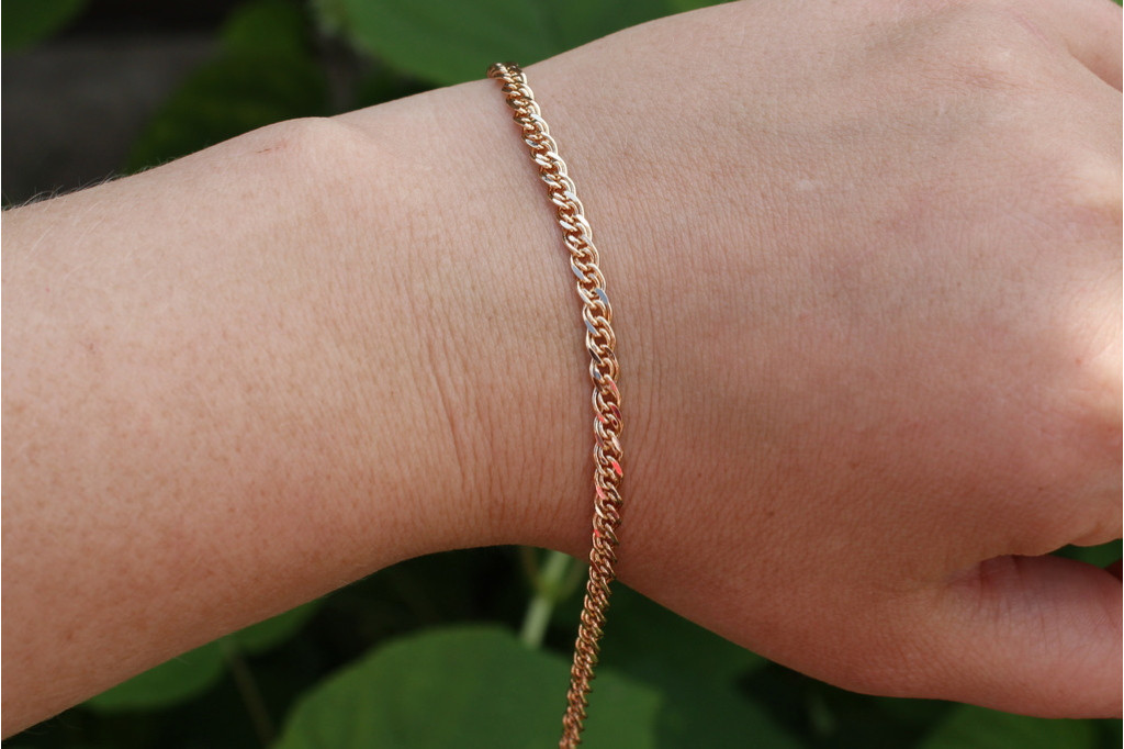 Браслет Xuping Jewelry нонна 19 см 3.5 мм золотистый