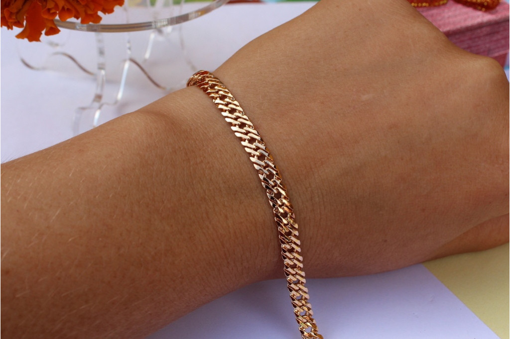 Браслет Xuping Jewelry ромб 18 см 5 мм золотистий