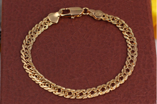 Браслет Xuping Jewelry ромб з огранюванням 19 см 5 мм золотистий