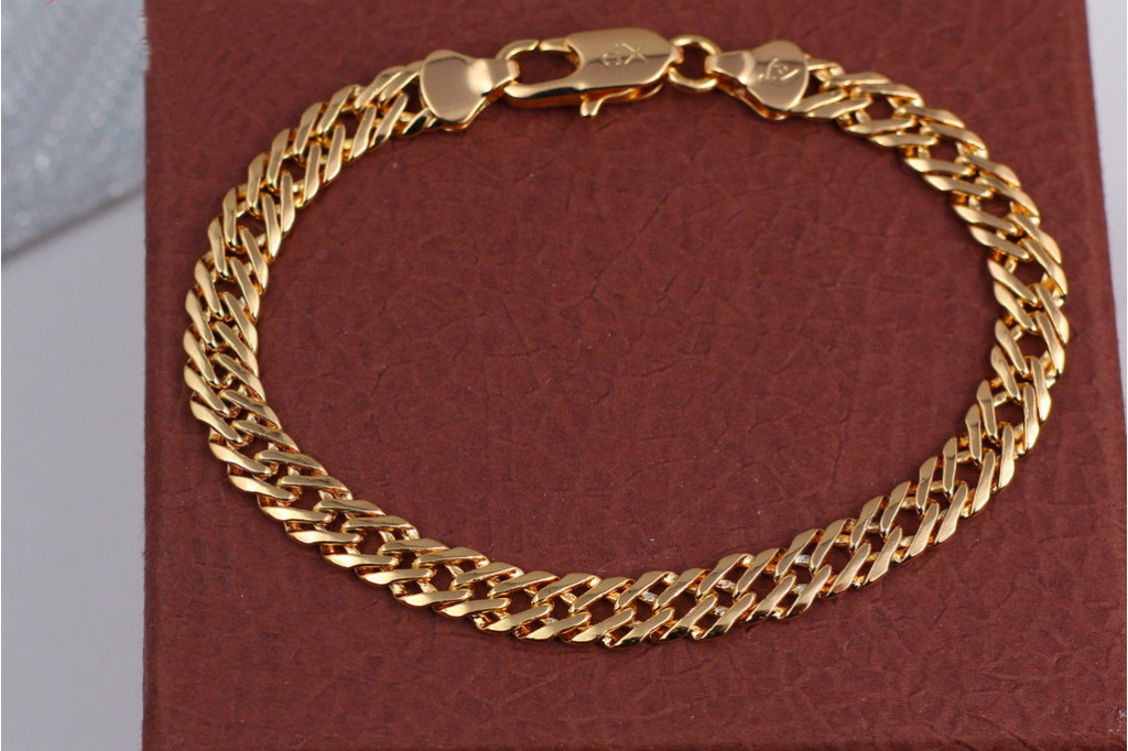 Браслет Xuping Jewelry ромб 19 см 6 мм золотистый
